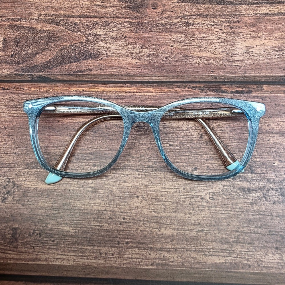 Adin Thomas Europa AT-436 C2 Blue Copper Glitter Glasses Frames 51-18-140 - Picture 7 of 9